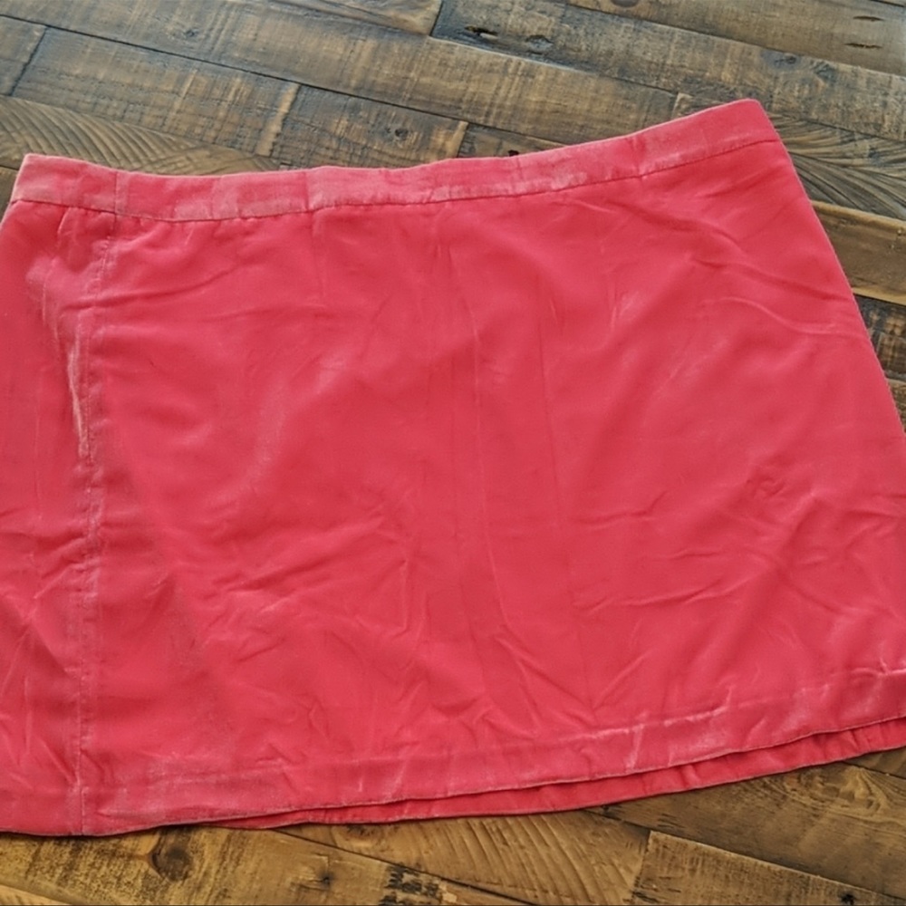J. Crew Coral Pink Velvet Mini Skirt New 24